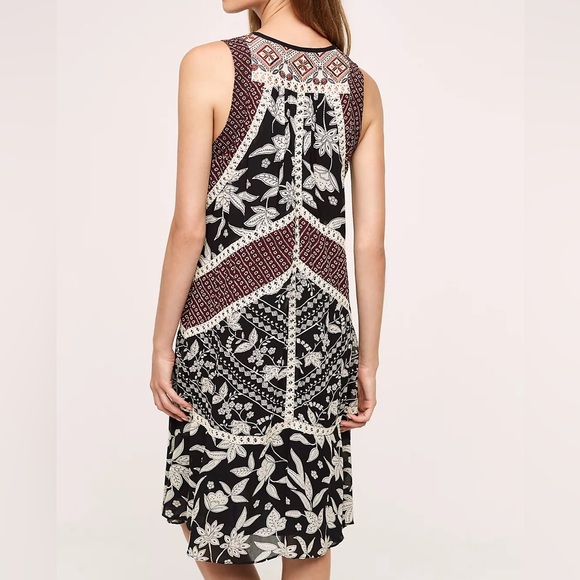 Anthropologie Floreat Grasslands Midi Dress Boho Embroidered Floral Size 2 - Picture 2 of 15